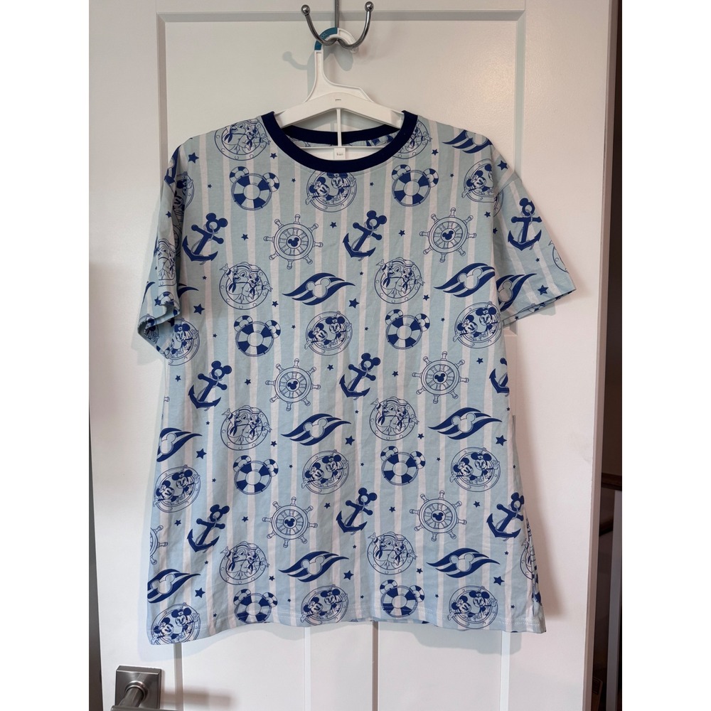 Wild Rich Kids Disney Cruise Line Mickey Minnie Nautical Striped T-Shirt Large